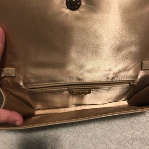 ALDO nude clutch